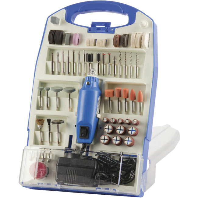 TD2451 - 110 PIECE 12V ROTARY TOOL KIT - DRILL SAND POLISH CARVE GRIND - DURATECH