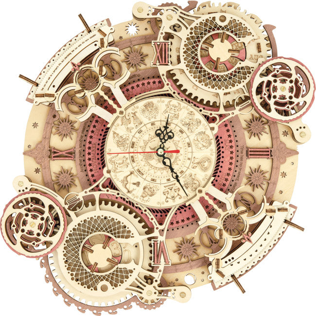 KJ9050 ZODIAC WALL CLOCK KIT WOODEN CONSTRUCTION 53805420