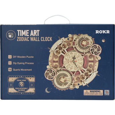 KJ9050 ZODIAC WALL CLOCK KIT WOODEN CONSTRUCTION 53805420