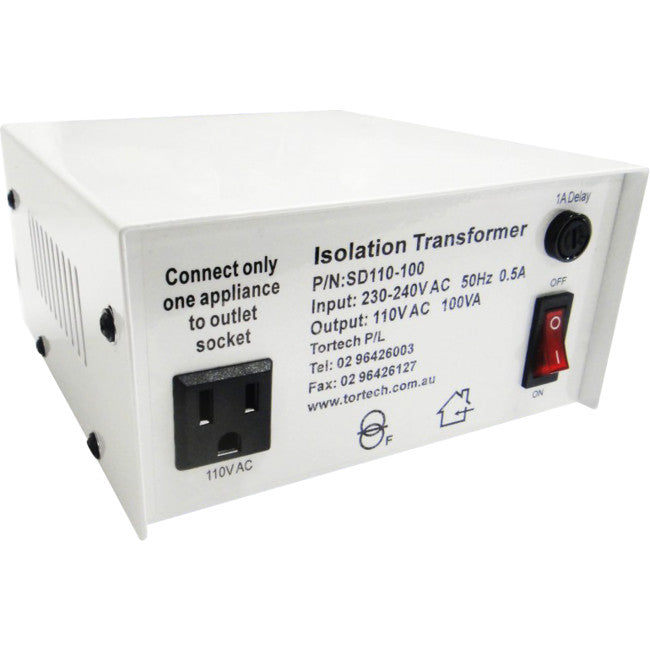 SD110-100W 100W USA STEPDOWN TRANSFORMER 110V DIELECTRICALLY ISOLATED TORTECH SD110-100