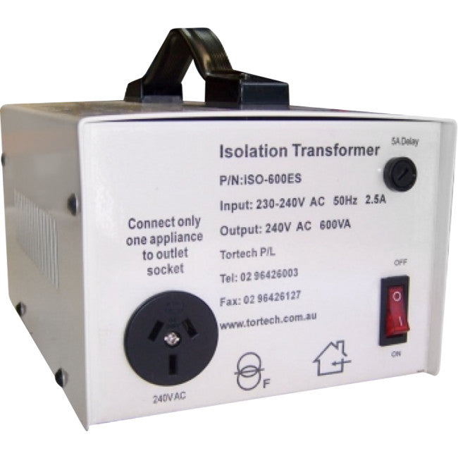 ISO600ES-240V 600VA ISOLATION TRANSFORMER MAINS ELECTROSTATIC SCREEN TORTECH ISO-600ES