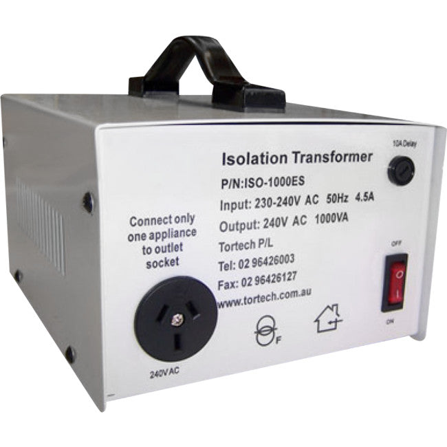 ISO1000ES-240V 1000VA ISOLATION TRANSFORMER MAINS ELECTROSTATIC SCREEN TORTECH ISO-1000ES