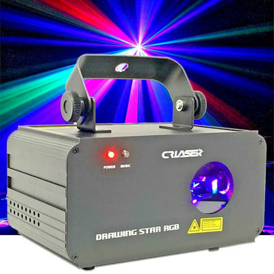 CR Drawing Star RGB 800W Full Color Laser Auto Sound DMX Single & Multi Patterns