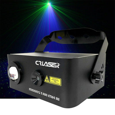 CR Laser Compact Moonstar RGB Laser with 150mW Red 50mW Green 5W Blue LED effect