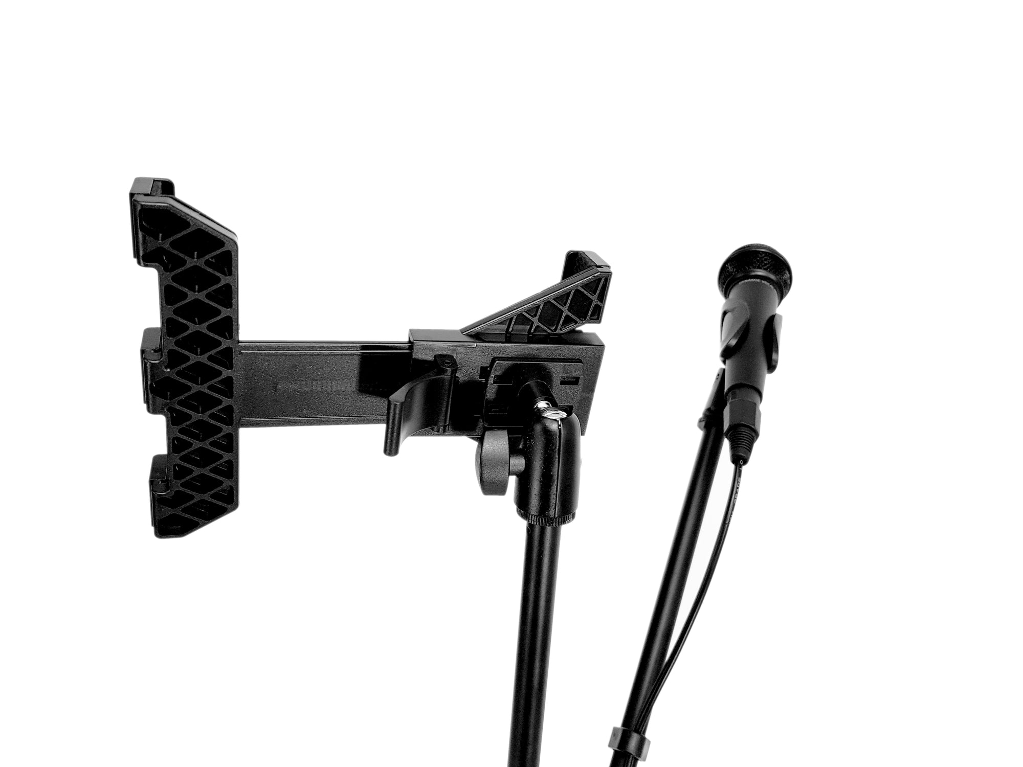 5 in 1 Karaoke Pack - Microphone + Mic Stand + 2 in 1 Tablet/Phone Holder + Clip + Cable Karaoke Combo