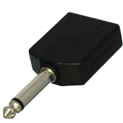 ¼” TS Mono Jack 6.5mm to 2x ¼” TS Mono sockets Splitter Adapter