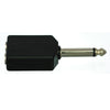 ¼” TS Mono Jack 6.5mm to 2x ¼” TS Mono sockets Splitter Adapter