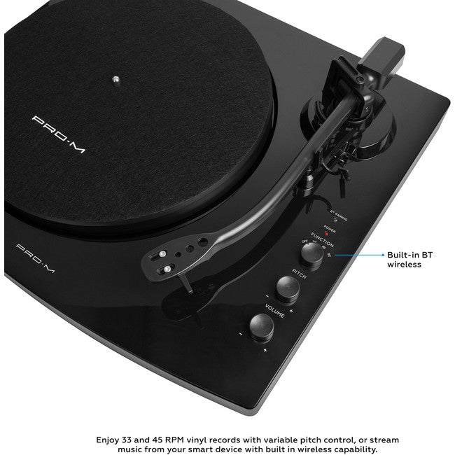 MBTR518K RETRO TURNTABLE WITH SPEAKERS BLUETOOTH BLACK PRO-M MBEAT MB-TR518K