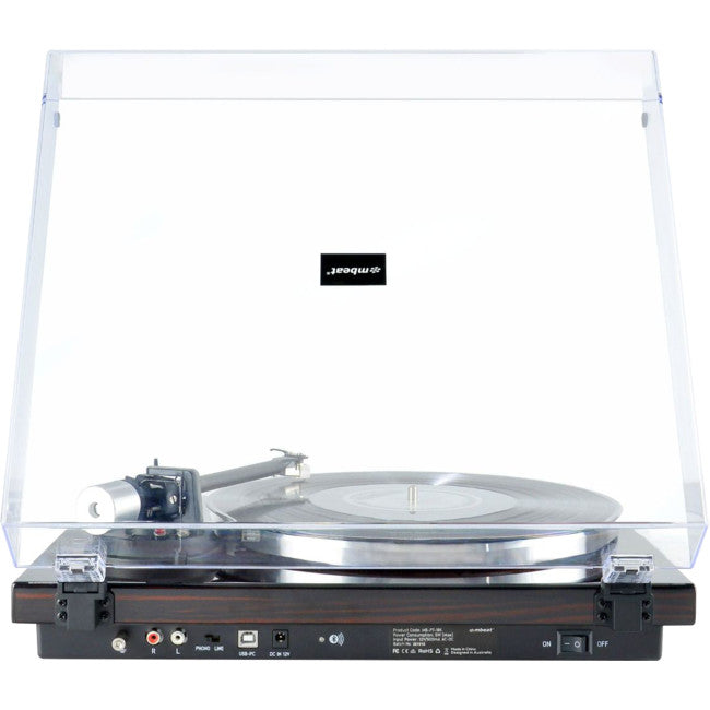 PT18K MBEAT BLUETOOTH TURNTABLE DARK WOOD MBEAT