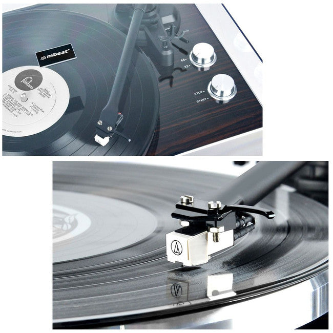 PT18K MBEAT BLUETOOTH TURNTABLE DARK WOOD MBEAT