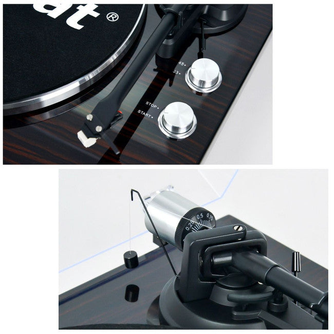 PT18K MBEAT BLUETOOTH TURNTABLE DARK WOOD MBEAT