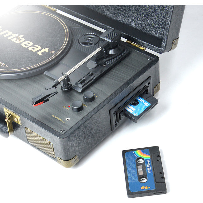 TR166BLK - BLUETOOTH CASSETTE TURNTABLE - RETRO DESIGN - MBEAT