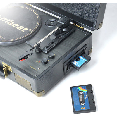 TR166BLK BLUETOOTH CASSETTE TURNTABLE RETRO DESIGN MBEAT
