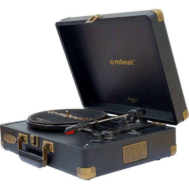 TR96BLK VINTAGE TURNTABLE WITH BT BLACK WOODSTOCK II MBEAT MB-TR96BLK