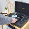 TR96BLK VINTAGE TURNTABLE WITH BT BLACK WOODSTOCK II MBEAT MB-TR96BLK