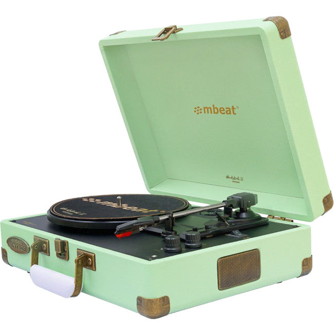 TR96TGN VINTAGE TURNTABLE WITH BT GREEN WOODSTOCK II MBEAT MB-TR96TGN