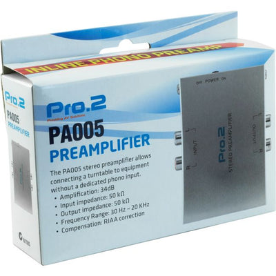 PA005 INLINE PHONO PREAMP 9V BATTERY OR POWER PACK PRO2 PA005