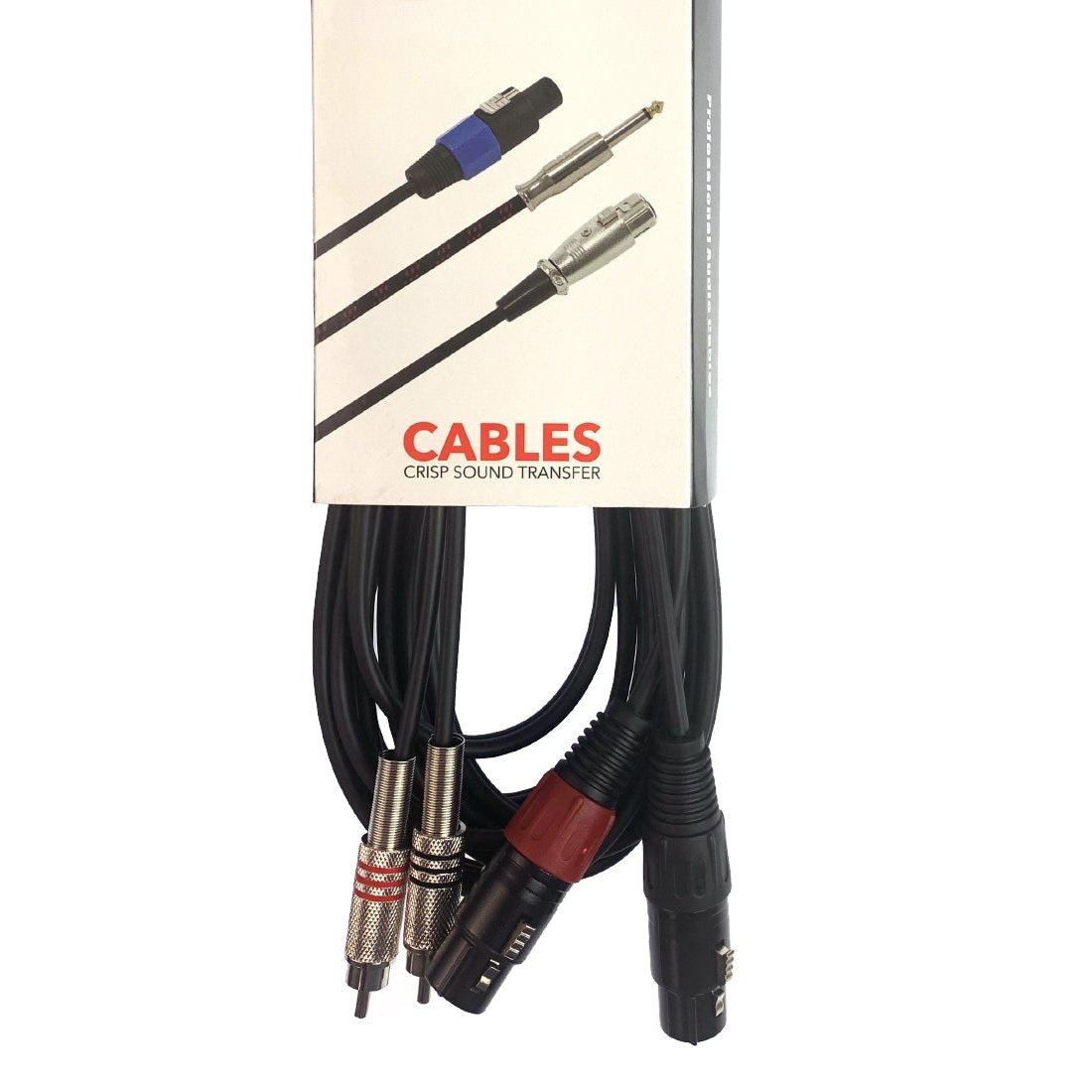 Dual XLR to RCA Cable, Heavy Duty 2 XLR Female to 2 RCA Male Patch Cord HiFi Stereo Audio Connection Interconnect Lead Wire 6m