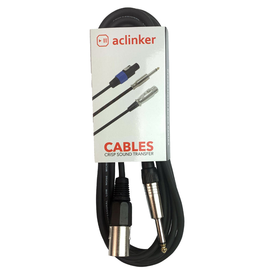 6.35mm 1/4 inch TS Mono to XLR Male Unbalanced Cable Gold Plated Quarter inch to Male XLR Microphone Cable Interconnect Cable 6.0 Meters