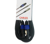 Audio Speakon Cable 12 Guang AWG Patch Cords Professional DJ Speaker Cables Black Wire 5 meters