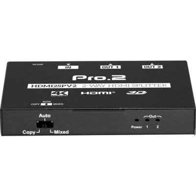 HDMI2SPV2 18GBPS 2 WAY HDMI SPLITTER 1 IN 2 OUT SLIM HDMI 2.0 PRO2 SX-SP05S