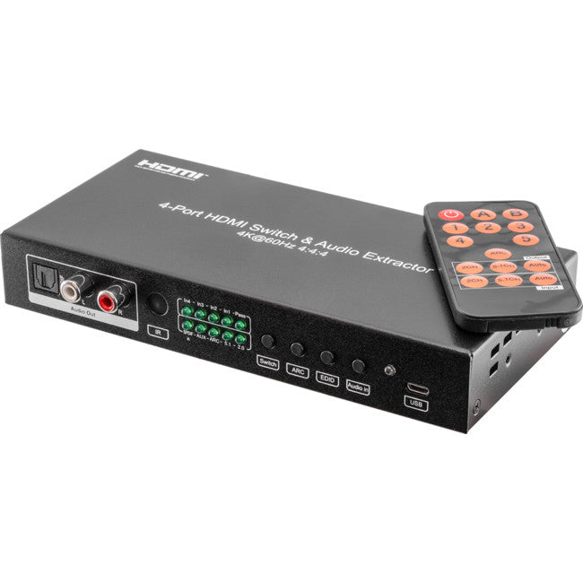 HDMI4S18G 4-WAY 18GBPS HDMI SWITCHER AUDIO EXTRACTION HDMI2.0 HDR PRO2 SW-07