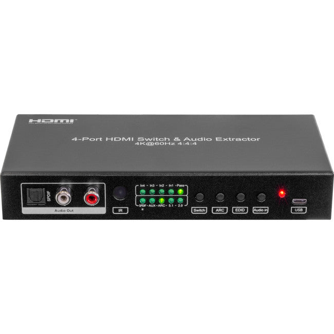 HDMI4S18G 4-WAY 18GBPS HDMI SWITCHER AUDIO EXTRACTION HDMI2.0 HDR PRO2 SW-07