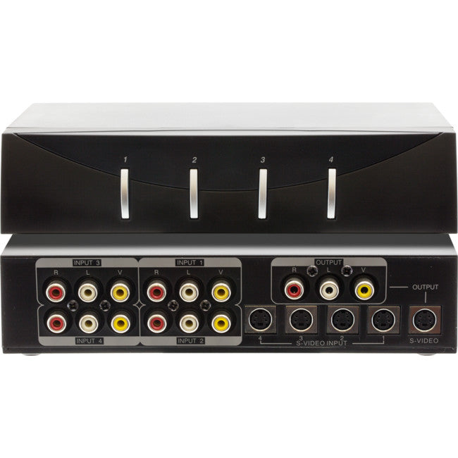PRO1048 4-WAY AV S-VIDEO SELECTOR 4 IN 1 OUT COMPOSITE SVIDEO PRO2 A-1048
