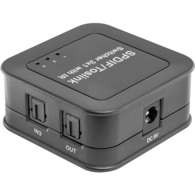 PRO1376 TOSLINK DIGITAL AUDIO SWITCH 3 IN 1 OUT WITH REMOTE CONTROL PRO2 A-1376