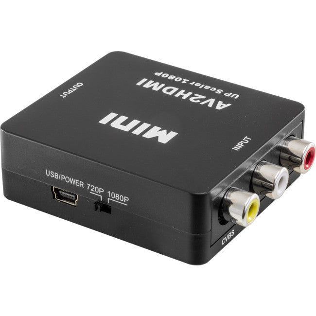 AV2HDMI COMPOSITE TO HDMI CONVERTER MINI PASSIVE 1080P UPSCALER PRO2 AV2HDMI