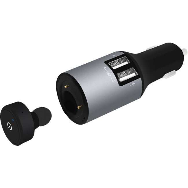 MBT380 CAR KIT WITH MINI EARPHONE BLUETOOTH USB CAR CHARGER MBEAT MB-MBT380