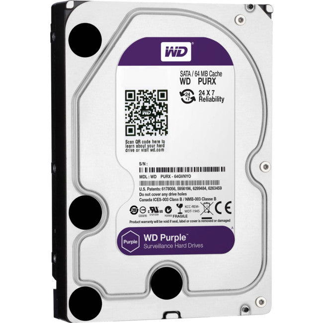 WD85PURZ - 3.5" 8TB SATA3 PURPLE HARD DRIVE - WD PURPLE - WESTERN DIGITAL