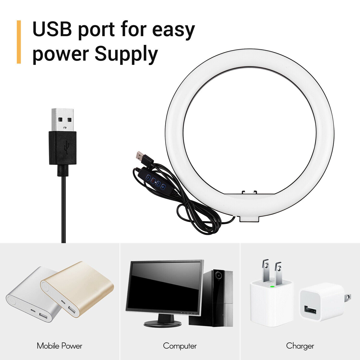 10" LED Ring Light + 1m Scissors Desk Boom Arm Stand + Phone Mount + Bluetooth Remote