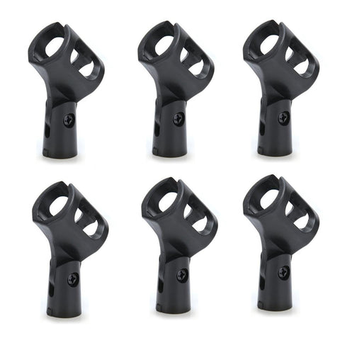 6Pk Flexible Stretch Mic Clip Microphone Clamp Holder for Mic Stand 5/8
