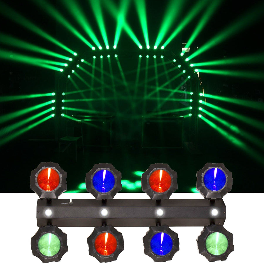 CR Lite 8 Heads LED Multi Color Beam RGBW LED Wash Effect DJ Disco Light