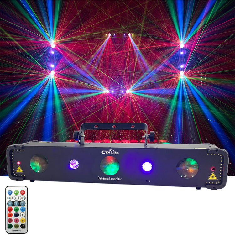 CR Dynamic Light Effect with RGBAW LED matrix, Black Light, Red Greed laser & Strobe