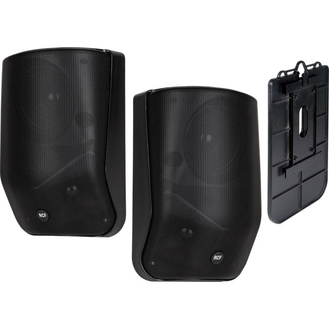 MQ60HPB 2-WAY WALL MOUNT SPEAKER PAIR BONUS LINK PLATE - BLACK RCF