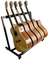 5 Guitar Stand Multiple Five Instrument Display Rack Folding Padded Organizer Electric Or Acoustic