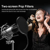 Microphone Pop Filter Mic Wind Screen Mask Shield for Recording Studio Double Layer