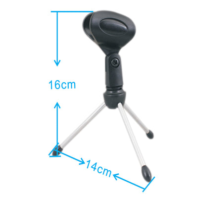 Mini Mic Stand Tripod with Microphone Clip Portable Set for Desktop Podcast