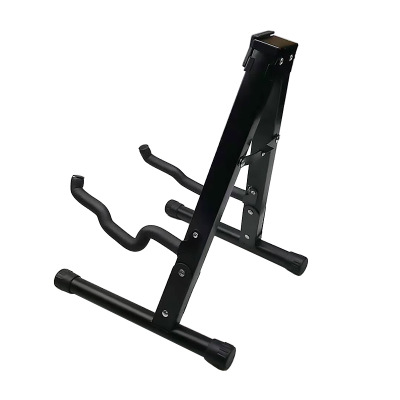 Single Guitar Stand A Frame Full Flat Folding Space Saver Compact for Electric Acoustic Bass