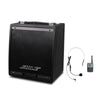 PA Speaker + 2.4 GHz Wireless Mic Headset + Optional Single or Dual Wireless Microphones AUX mp3