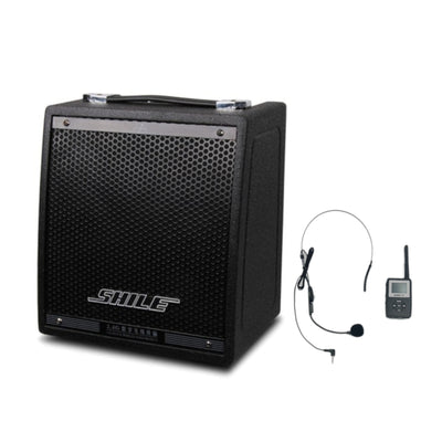 PA Speaker + 2.4 GHz Wireless Mic Headset + Optional Single or Dual Wireless Microphones AUX mp3