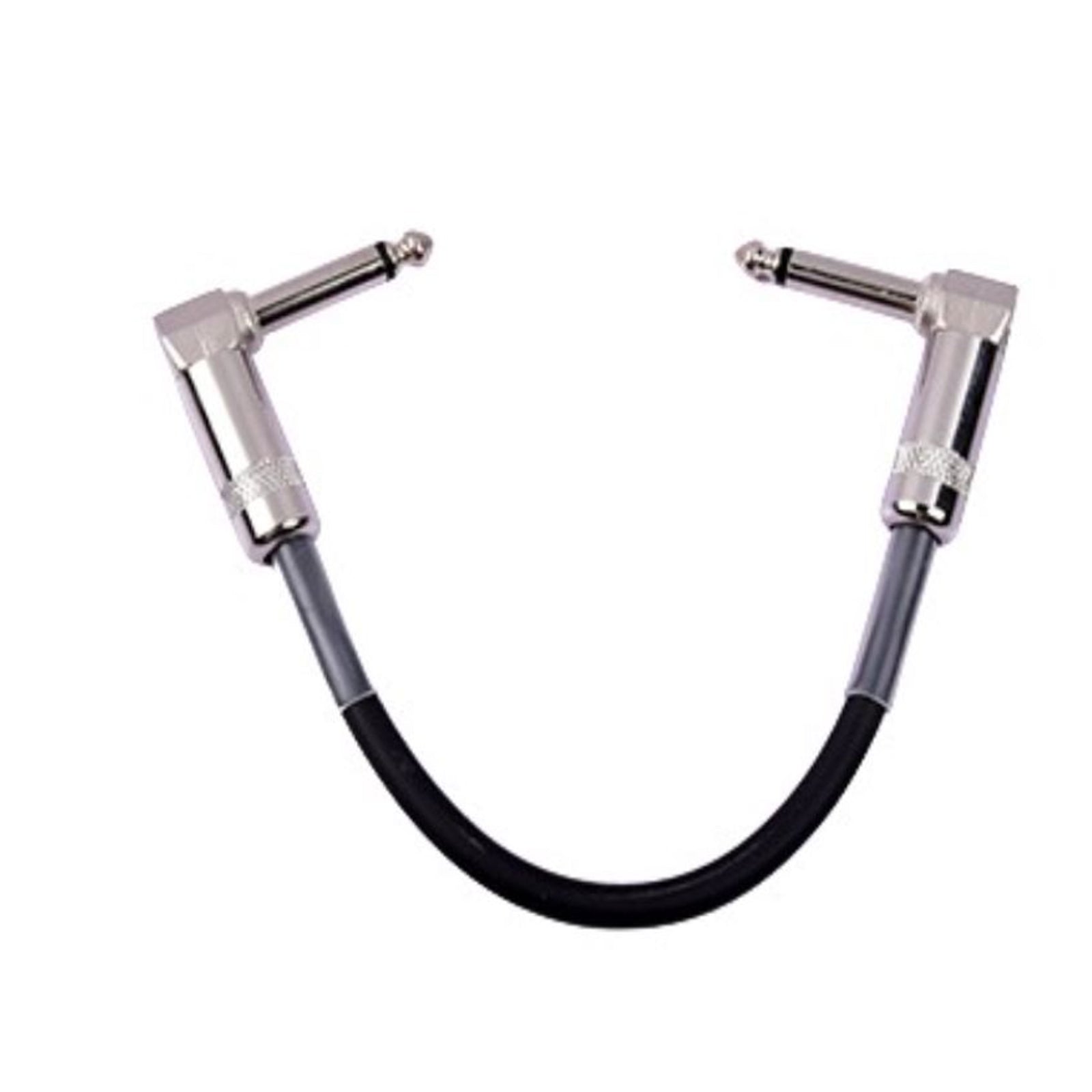 Premium 20cm Guitar Effect Pedal Patch Cables 5 Colours Right Angle 1/4" TS 6.35mm