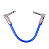 Premium 20cm Guitar Effect Pedal Patch Cables 5 Colours Right Angle 1/4" TS 6.35mm