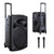 15" inch PA Speaker System 1000W 2x Cordless Mic Mixer Battery Bluetooth MP3 USB