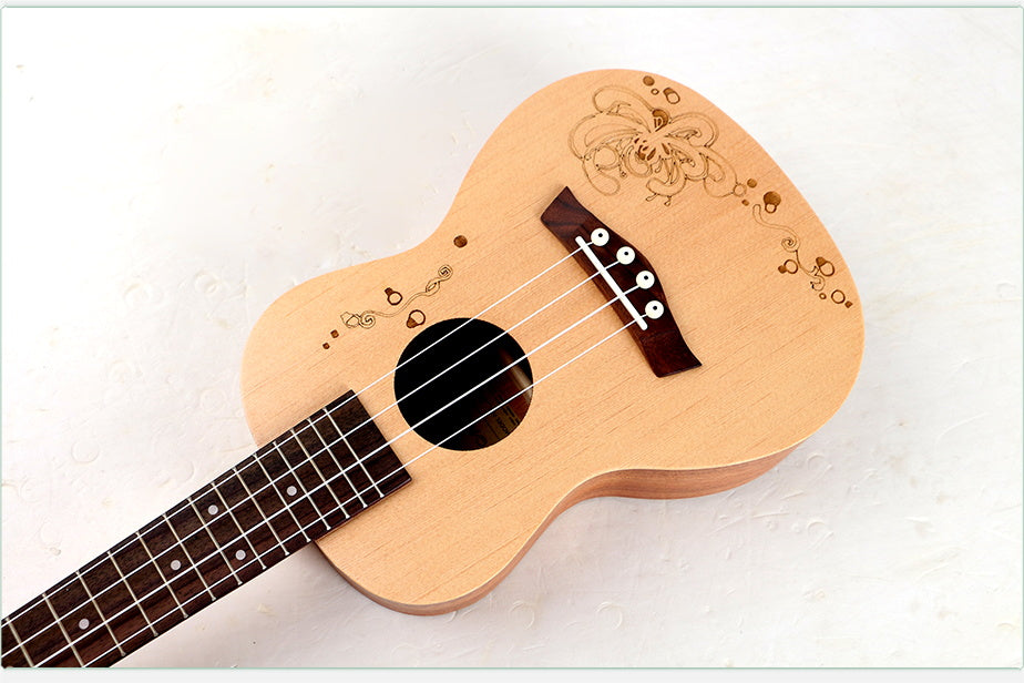 Ukulele 24 Inch Acessories Kit Option Rosewood Sapele Concert