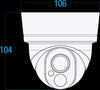 DMM15IPW DOME MINI 15M IR IP CAMERA 3.6MM LENS IP65 POE 1080P DOSS W6138-1IHBB86