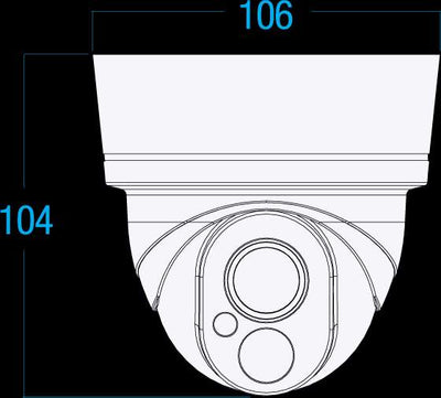DMM15IPW DOME MINI 15M IR IP CAMERA 3.6MM LENS IP65 POE 1080P DOSS W6138-1IHBB86