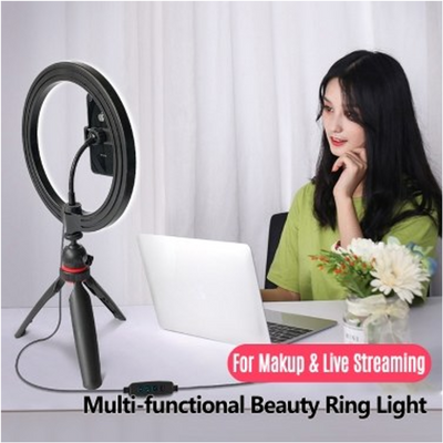 8" LED Ring Light Mini Tripod Stand Kit with Universal Phone Holder & Remote Shutter